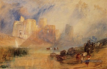 Kidwelly Castle romantique Turner Peinture à l'huile